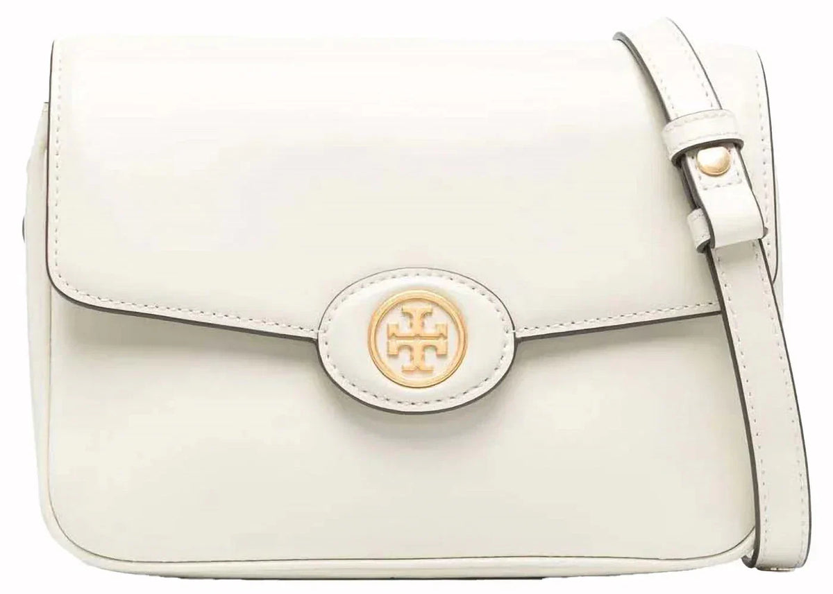Tory Burch Robinson Spazzolato Shoulder Bag Shea Butter